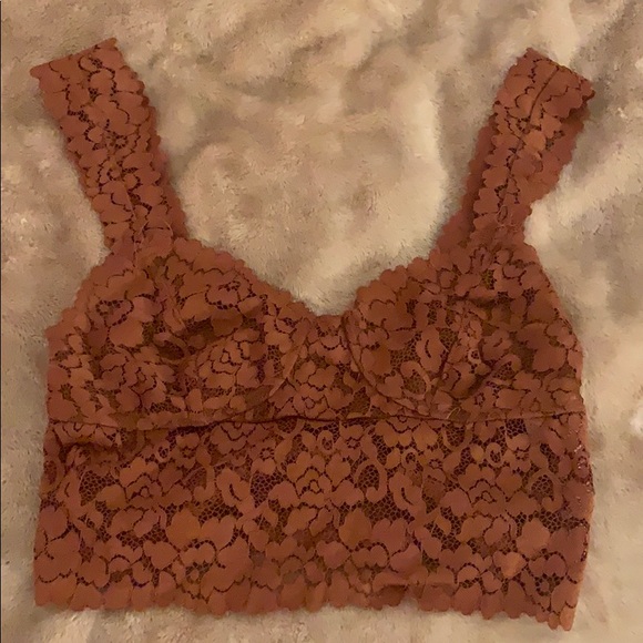 Free People Other - Free people rust lace bralette sz M
